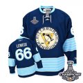 Womens Reebok Pittsburgh Penguins #66 Mario Lemieux Premier Navy Blue Third Vintage 2016 Stanley Cup Champions NHL Jersey