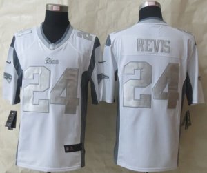 Nike New England Patriots #24 Revis Platinum White Jerseysï¼ˆGameï¼‰