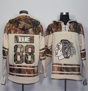 Mens Chicago Blackhawks #88 Patrick Kane Cream Camo Stitched NHL Jersey