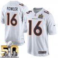 Nike Denver Broncos #16 Bennie Fowler White Super Bowl 50 Men Stitched NFL Game Event Jersey