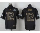 Nike jerseys seattle seahawks #12 fan black[Elite gold lettering fashion]