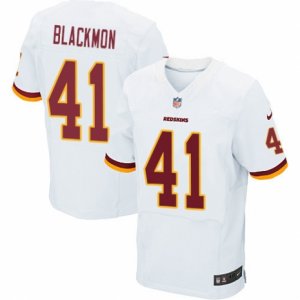 Mens Nike Washington Redskins #41 Will Blackmon Elite White NFL Jersey