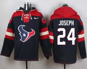 Nike Houston Texans #24 Johnathan Joseph Navy Blue Player Pullover Hoodie