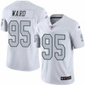 Nike Oakland Raiders #95 Jihad Ward White Mens Stitched NFL Limited Rush Jersey