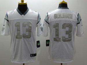 Nike carolina panthers #13 benjamin Platinum White Jerseys(Game)