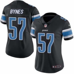 Women\'s Nike Detroit Lions #57 Josh Bynes Limited Black Rush NFL Jersey