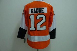 nhl philadelphia flyers #12 gagne orange