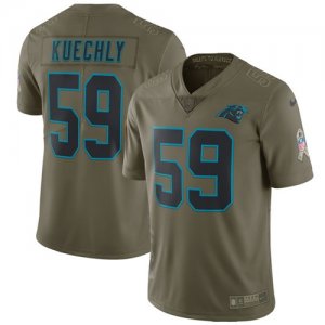 Nike Panthers #59 Luke Kuechly Youth Olive Salute To Service Limited Jersey