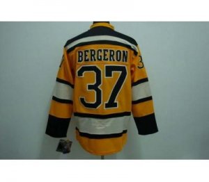 nhl boston bruins #37 bergeron yellow winter classic