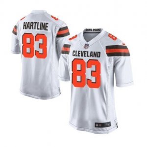 Nike Browns #83 Brian Hartline white Alternate Men Stitched NFL New Elite Jersey