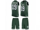 Mens Nike New York Jets #19 Keyshawn Johnson Limited Green Tank Top Suit NFL Jersey