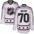 Mens Reebok Washington Capitals #70 Braden Holtby Authentic White Metropolitan Division 2017 All-Star NHL Jersey