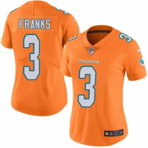 Women\'s Nike Miami Dolphins #3 Andrew Franks Limited Orange Rush NFL Jersey