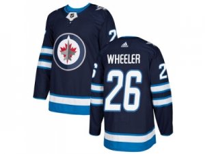 Men Adidas Winnipeg Jets #26 Blake Wheeler Navy Blue Home Authentic Stitched NHL Jersey