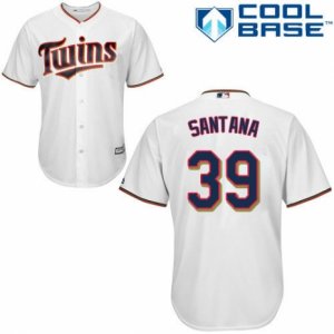 Men\'s Majestic Minnesota Twins #39 Danny Santana Replica White Home Cool Base MLB Jersey