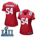 Nike Patriots #54 Dont'a Hightower Red Wo 2018 Super Bowl LII Game Jersey