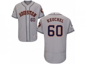 Houston Astros #60 Dallas Keuchel Authentic Grey Road 2017 World Series Bound Flex Base MLB Jersey