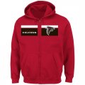 Atlanta Falcons Majestic Touchback Full Zip Hoodie Red