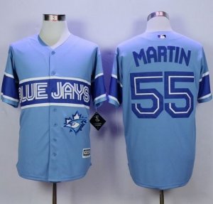 Toronto Blue Jays #55 Russell Martin Light Blue Exclusive New Cool Base Stitched MLB Jersey