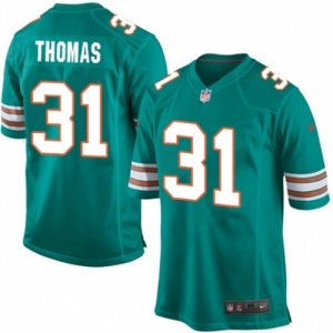 Mens Nike Miami Dolphins #31 Michael Thomas Game Aqua Green Alternate NFL Jersey