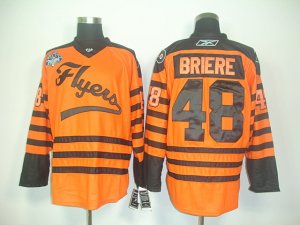 nhl philadelphia flyers #48 briere orange[2012 winter classic]