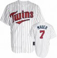 kids Minnesota Twins #7 Joe Mauer White[strip]