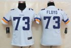 Women Nike Minnesota Vikings #73 Sharrif Floyd White Stitched NFL Limited Jersey