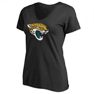 Womens Jacksonville Jaguars Pro Line Primary Team Logo Slim Fit T-Shirt Black