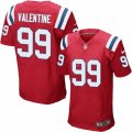 Mens Nike New England Patriots #99 Vincent Valentine Elite Red Alternate NFL Jersey