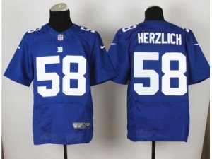 Nike New York Giants #58 Mark Herzlich blue Jerseys(Elite)