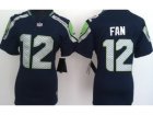 Nike Women nfl Seattle Seahawks #12 Fan Blue jerseys