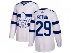 Men Adidas Toronto Maple Leafs #29 Felix Potvin White Authentic 2018 Stadium Series Stitched NHL Jersey