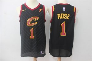 Cavaliers #1 Derrick Rose Black Nike Swingman Jers