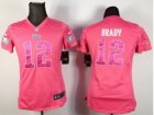 Nike Women New England Patriots #12 Tom Brady Pink Jerseys