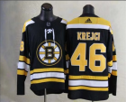 Mens Reebok Boston Bruins #46 David Kerjci Black Adidas NHL Jersey