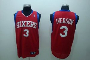 nba 76ers #3 iverson regular red