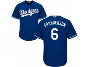 Youth Majestic Los Angeles Dodgers #6 Curtis Granderson Replica Royal Blue Alternate Cool Base MLB Jersey