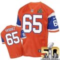 Nike Denver Broncos #65 Louis Vasquez Orange Throwback Super Bowl 50 Men Stitched NFL Elite Jersey