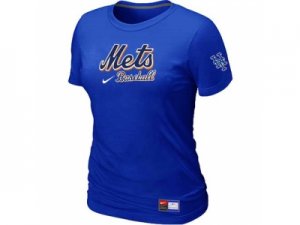 women New York Mets Nike Blue Short Sleeve Practice T-Shirt