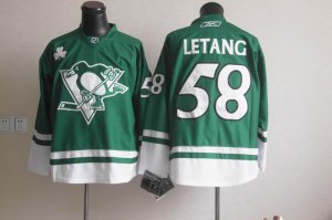 nhl pittsburgh penguins #58 letang green