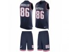 Mens Nike New England Patriots #86 Rob Housler Limited Navy Blue Tank Top Suit NFL Jersey