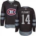 Montreal Canadiens #14 Tomas Plekanec Black 1917-2017 100th Anniversary Stitched NHL Jersey