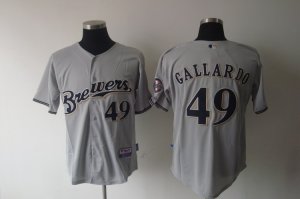 mlb milwaukee brewers #49 gallard grey[cool base]