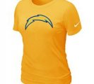 Women San Diego Charger Yellow T-Shirts