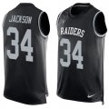 Nike Oakland Raiders #34 Bo Jackson Black Team Color Men Stitched NFL Limited Tank Top Jersey