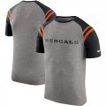 Cincinnati Bengals Enzyme Shoulder Stripe Raglan T-Shirt Heathered Gray
