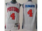 nba Detroit Pistons #4 Joe Dumars Throwback white