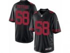 Mens Nike San Francisco 49ers #58 Jeremy Zuttah Limited Black NFL Jersey