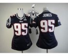 2015 Super Bowl XLIX nike women nfl jerseys new england patriots #95 jones blue