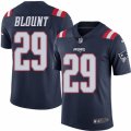 Mens Nike New England Patriots #29 LeGarrette Blount Limited Navy Blue Rush NFL Jersey